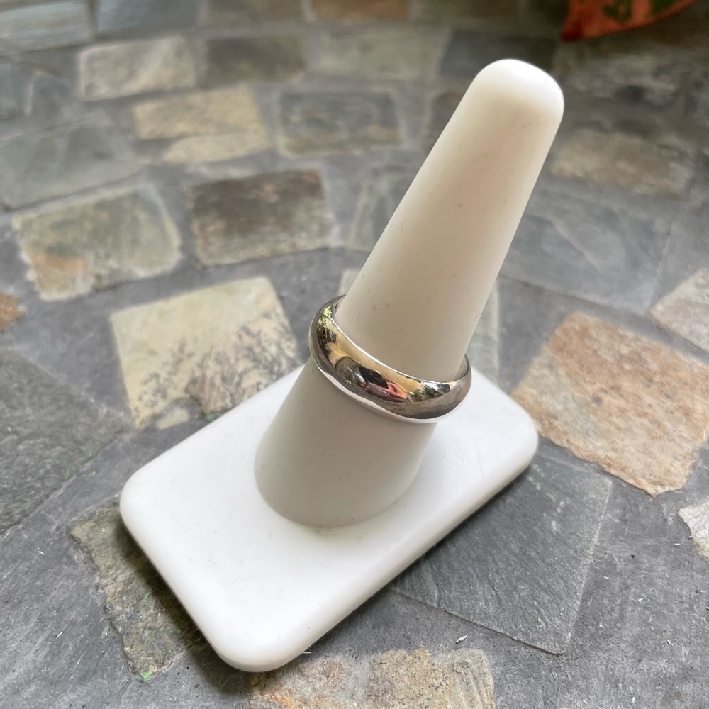 S925 sterling silver smooth band ring